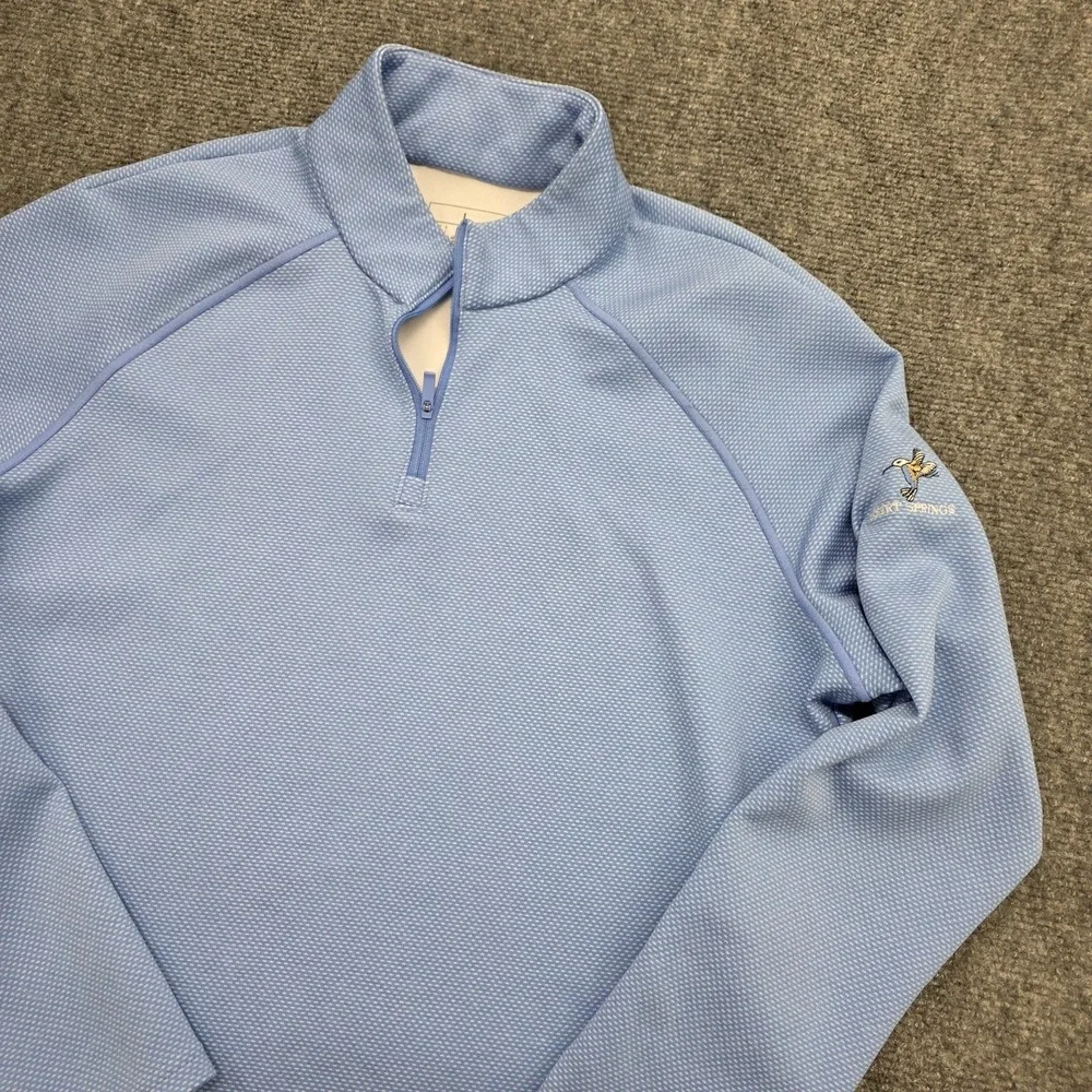 Adidas Golf Desert Springs Blue 1/4 Zip Men's Pullover - L
